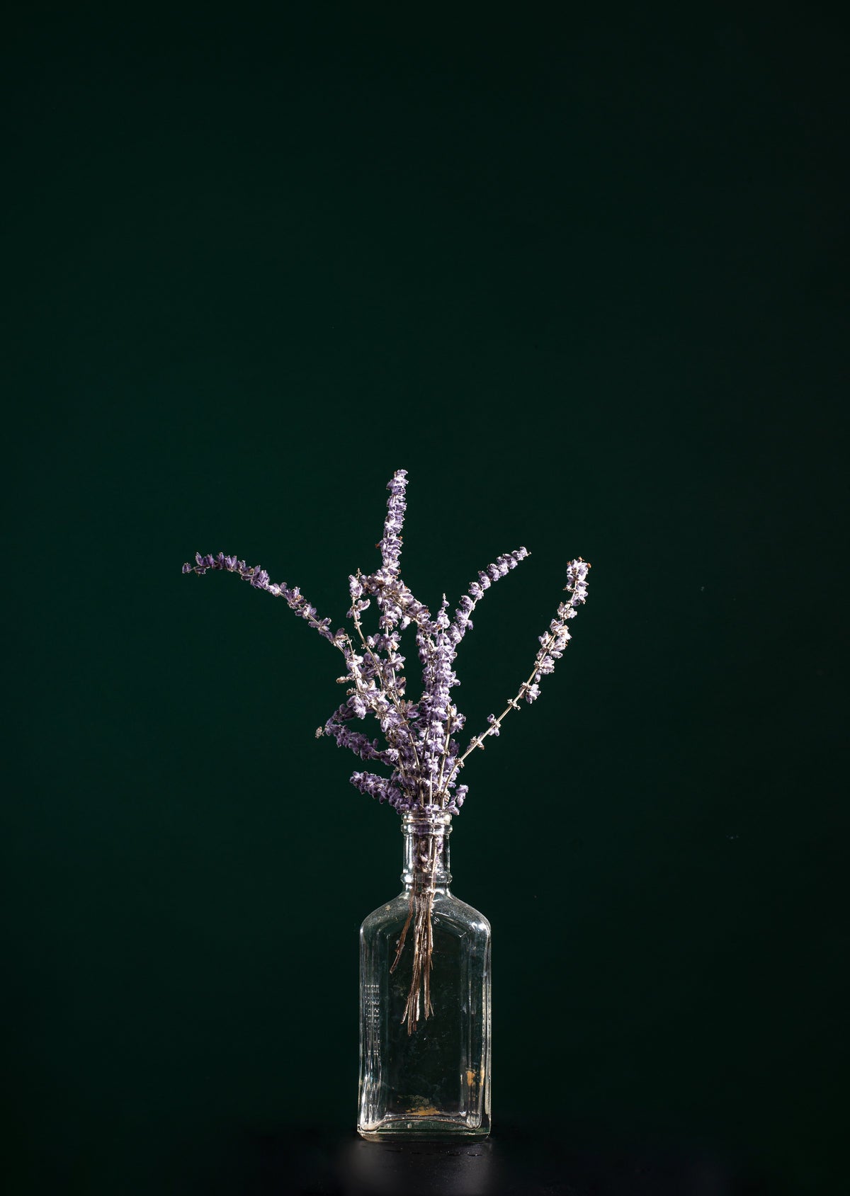 Clear glass cologne bottle